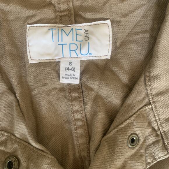 NWT TIME AND TRU WOMEN'S LIGHT BROWN BELTED WAIST JACKET SIZE SMALL (4-6) - Picture 5 of 8